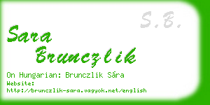 sara brunczlik business card